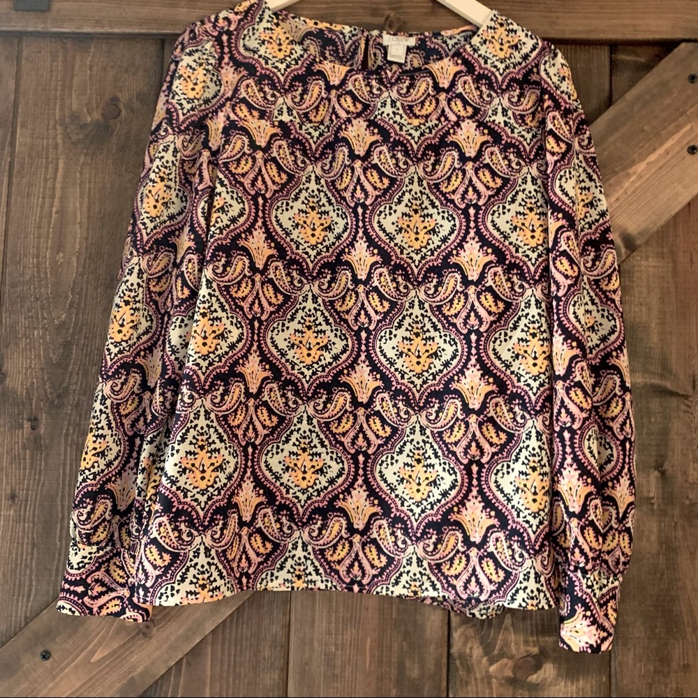 J CREW Multicolor Lightweight Round Neck Top